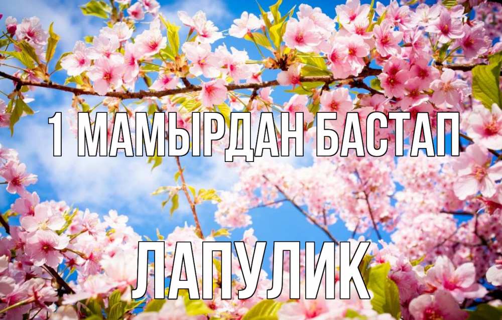 Күн сайын ашық хат с именем, Лапулик 1 мамырдан бастап С 1 мая Онлайн тегін жүктеп алу тілектері бар керемет карта 