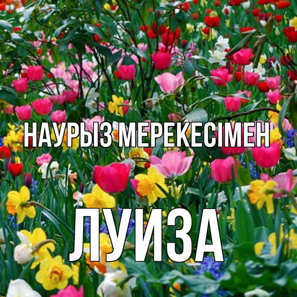 Күн сайын ашық хат с именем, Луиза Наурыз мерекесімен с наурызом праздником весны поздравления для женщины Онлайн тегін жүктеп алу тілектері бар керемет карта 