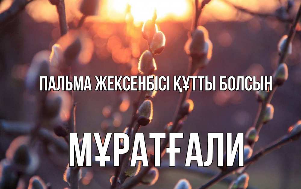 Күн сайын ашық хат с именем, Мұратғали Пальма жексенбісі құтты болсын верба Онлайн тегін жүктеп алу тілектері бар керемет карта 