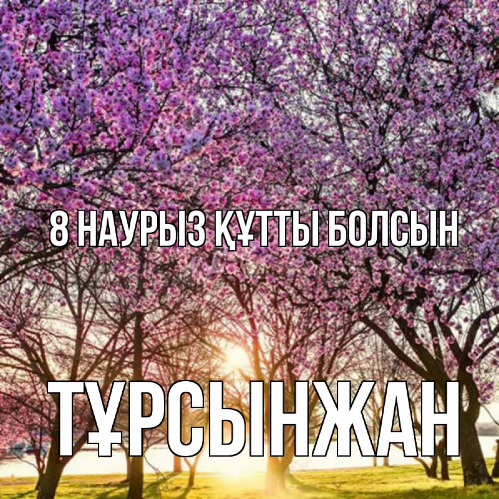 Күн сайын ашық хат с именем, ТҰРСЫНЖАН 8 наурыз құтты болсын международный женский день Онлайн тегін жүктеп алу тілектері бар керемет карта 