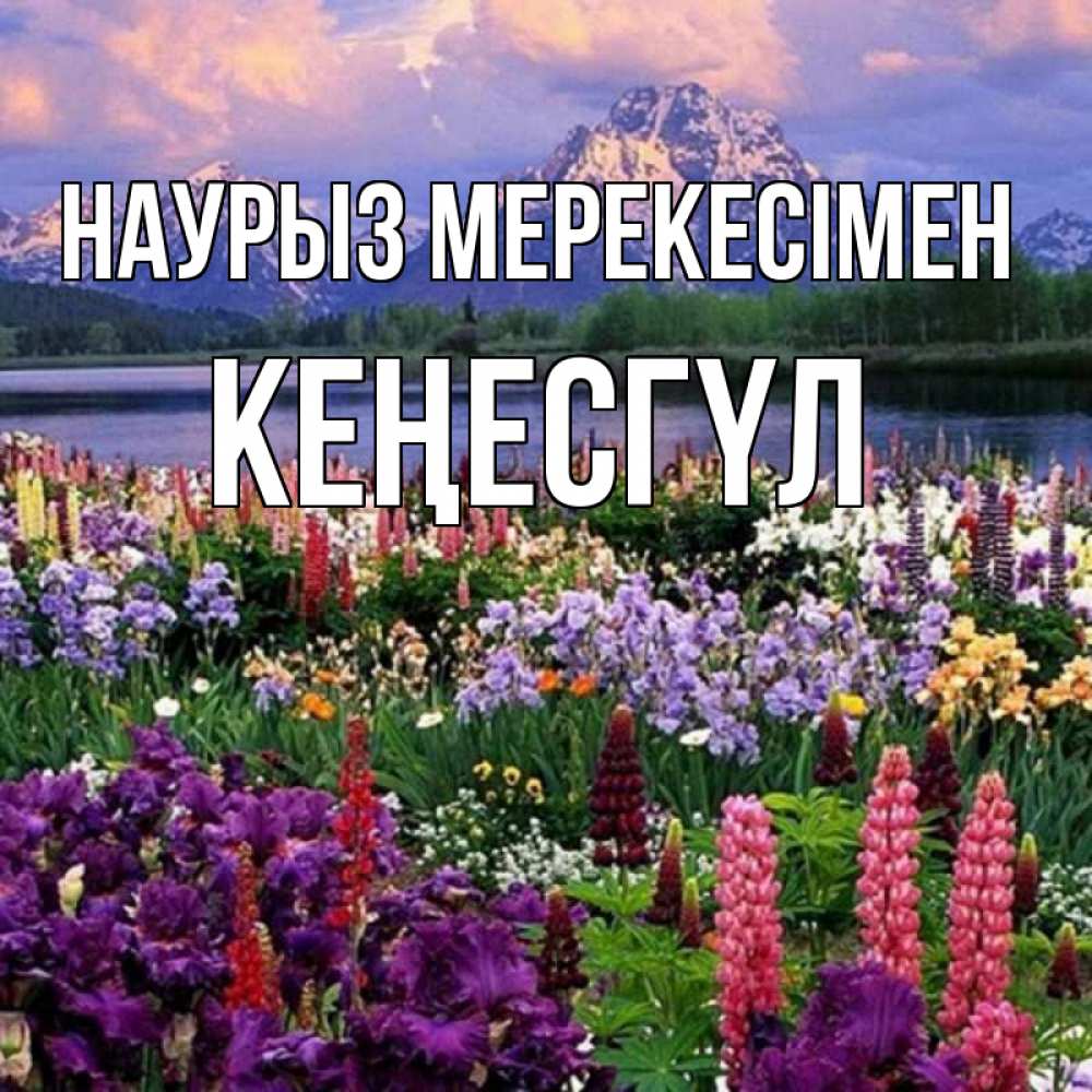 Күн сайын ашық хат с именем, КЕҢЕСГҮЛ Наурыз мерекесімен праздник весны наурыз Онлайн тегін жүктеп алу тілектері бар керемет карта 