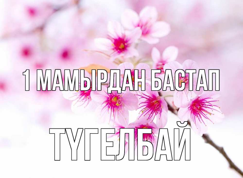 Күн сайын ашық хат с именем, ТҮГЕЛБАЙ 1 мамырдан бастап С 1 мая 2 Онлайн тегін жүктеп алу тілектері бар керемет карта 