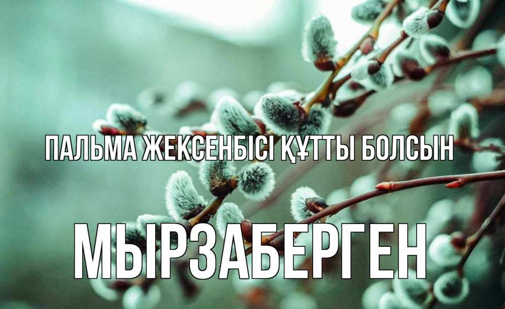 Күн сайын ашық хат с именем, Мырзаберген Пальма жексенбісі құтты болсын верба Онлайн тегін жүктеп алу тілектері бар керемет карта 