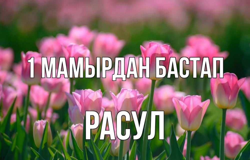 Күн сайын ашық хат с именем, РАСУЛ 1 мамырдан бастап С 1 мая Онлайн тегін жүктеп алу тілектері бар керемет карта 