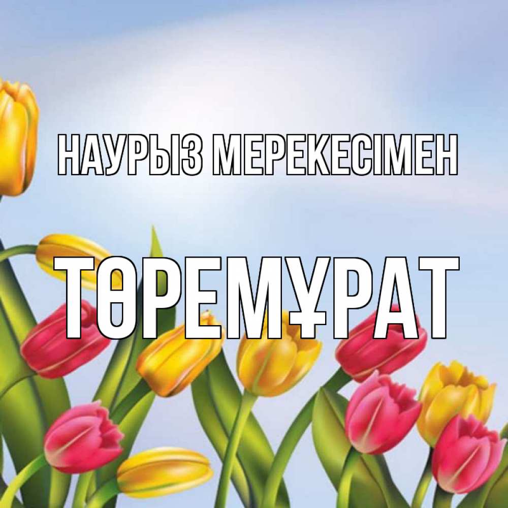 Күн сайын ашық хат с именем, Төремұрат Наурыз мерекесімен праздник весны наурыз Онлайн тегін жүктеп алу тілектері бар керемет карта 