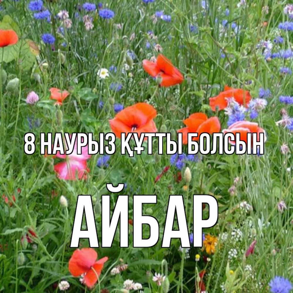 Күн сайын ашық хат с именем, Айбар 8 наурыз құтты болсын международный женский день 4 Онлайн тегін жүктеп алу тілектері бар керемет карта 