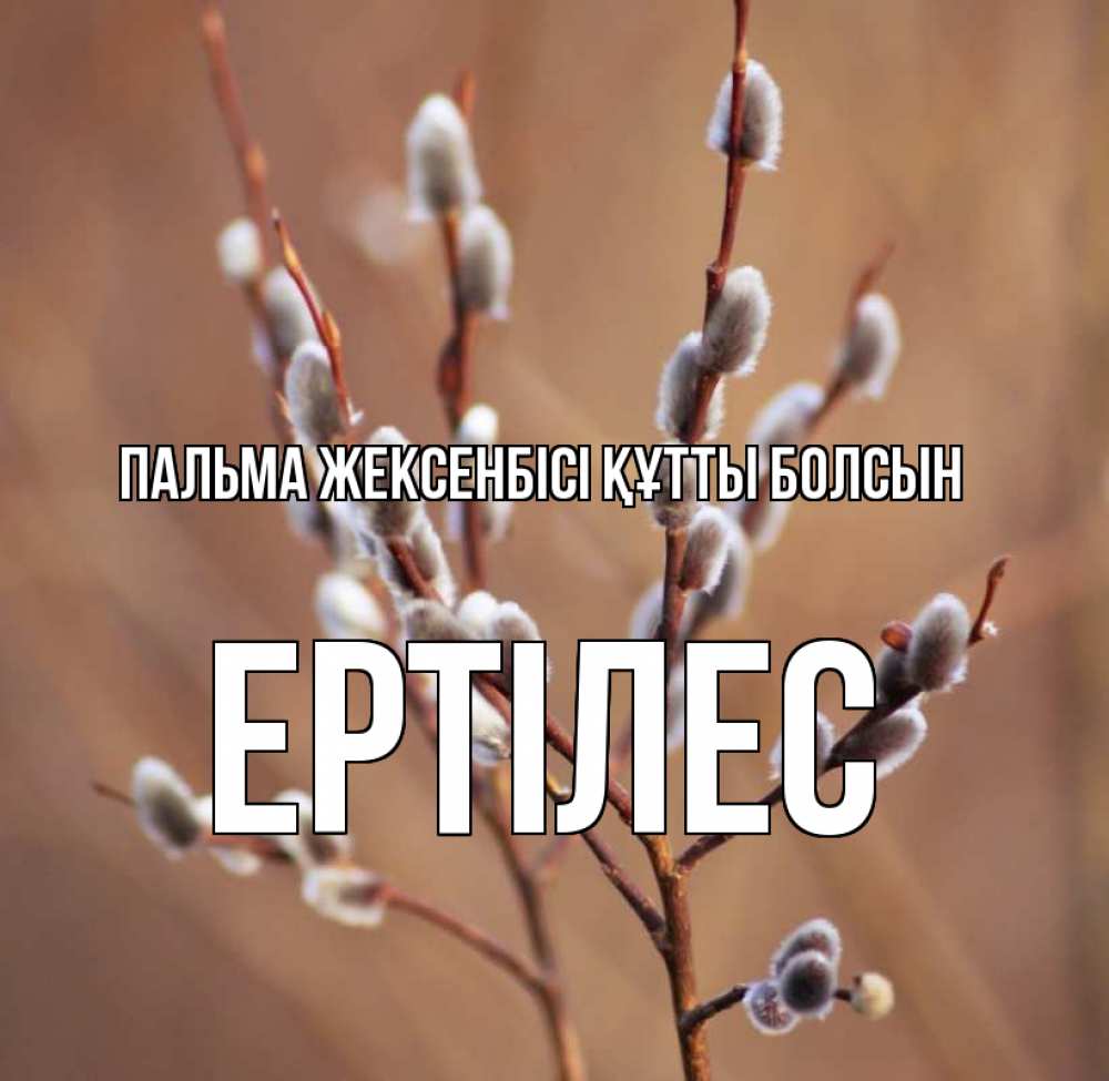 Күн сайын ашық хат с именем, Ертілес Пальма жексенбісі құтты болсын верба Онлайн тегін жүктеп алу тілектері бар керемет карта 