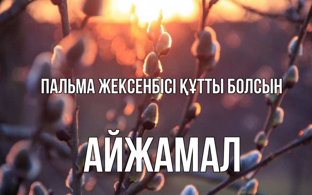 Күн сайын ашық хат с именем, АЙЖАМАЛ Пальма жексенбісі құтты болсын верба Онлайн тегін жүктеп алу тілектері бар керемет карта 