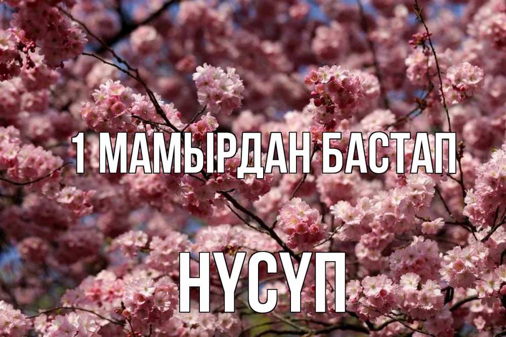 Күн сайын ашық хат с именем, НҮСҮП 1 мамырдан бастап С 1 мая Онлайн тегін жүктеп алу тілектері бар керемет карта 