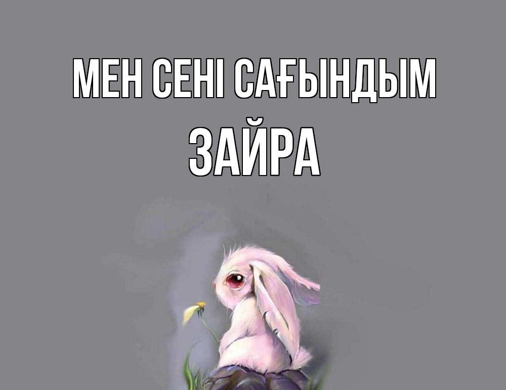 Күн сайын ашық хат с именем, ЗАЙРА Мен сені сағындым заяц Онлайн тегін жүктеп алу тілектері бар керемет карта 