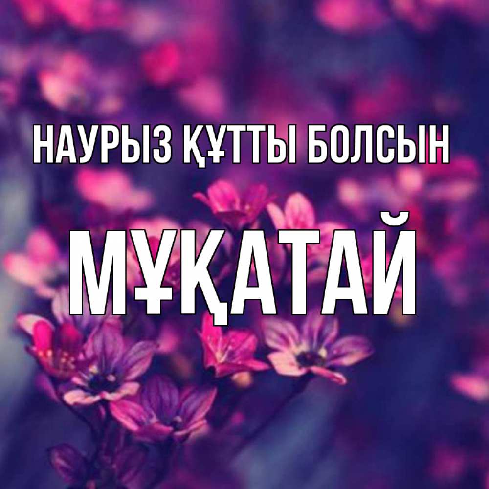 Күн сайын ашық хат с именем, Мұқатай Наурыз құтты болсын небольшие цветы 1 Онлайн тегін жүктеп алу тілектері бар керемет карта 