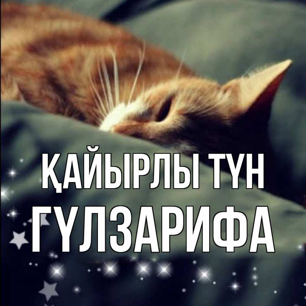 Күн сайын ашық хат с именем, ГҮЛЗАРИФА Қайырлы түн кроватка Онлайн тегін жүктеп алу тілектері бар керемет карта 