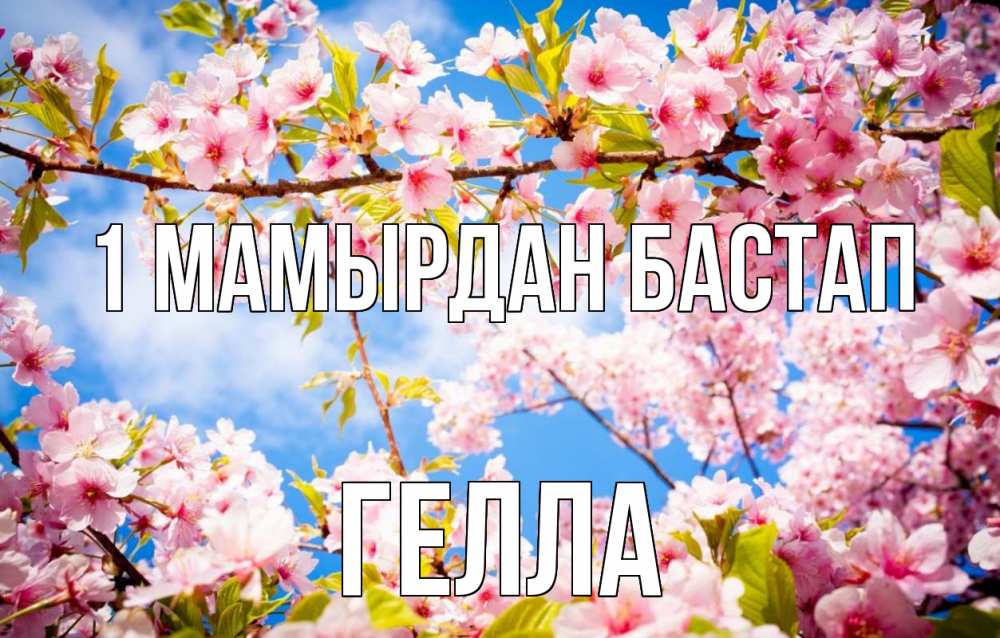 Күн сайын ашық хат с именем, Гелла 1 мамырдан бастап С 1 мая Онлайн тегін жүктеп алу тілектері бар керемет карта 