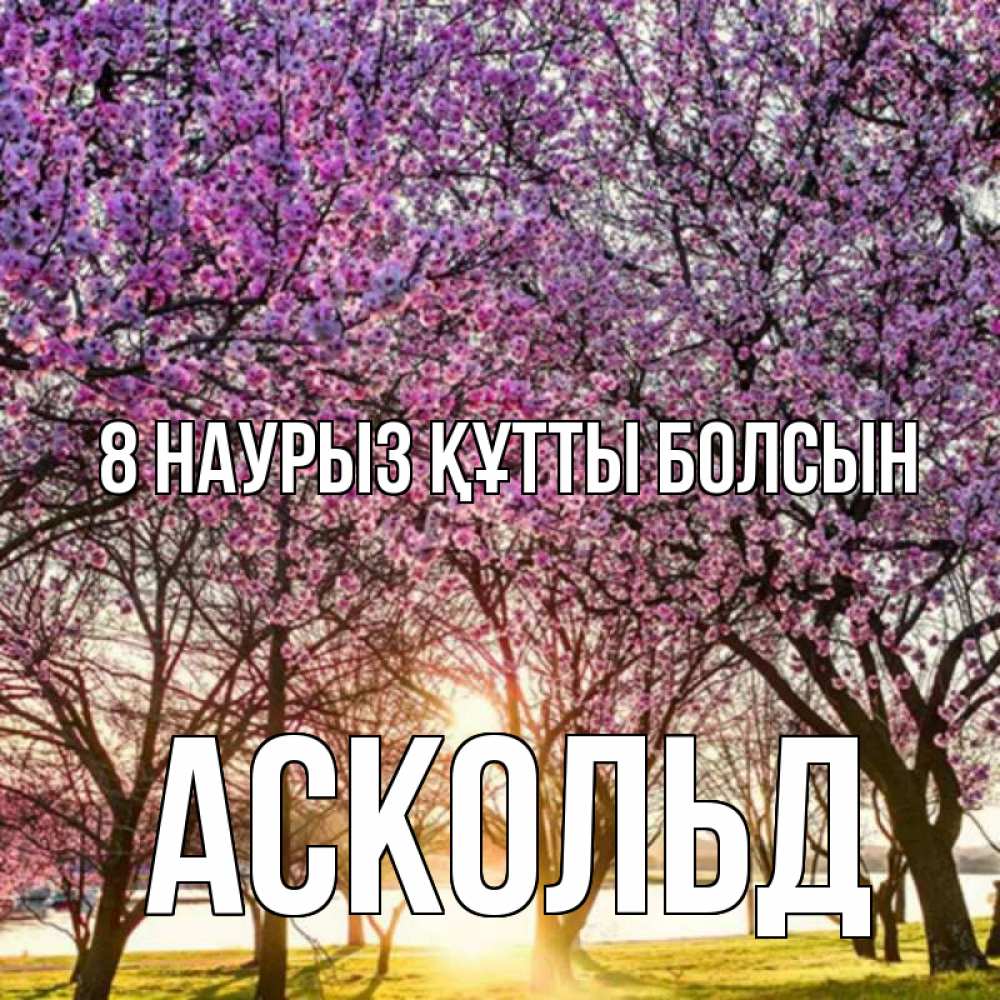 Күн сайын ашық хат с именем, Аскольд 8 наурыз құтты болсын международный женский день Онлайн тегін жүктеп алу тілектері бар керемет карта 
