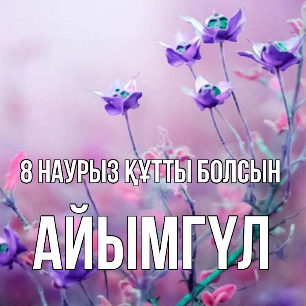 Күн сайын ашық хат с именем, АЙЫМГҮЛ 8 наурыз құтты болсын международный женский день 2 Онлайн тегін жүктеп алу тілектері бар керемет карта 