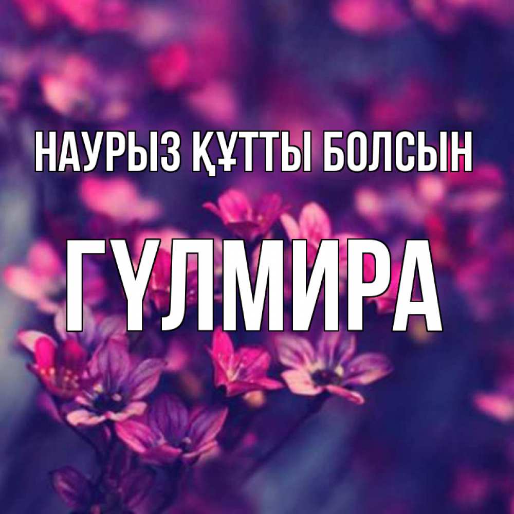 Күн сайын ашық хат с именем, ГҮЛМИРА Наурыз құтты болсын небольшие цветы 1 Онлайн тегін жүктеп алу тілектері бар керемет карта 