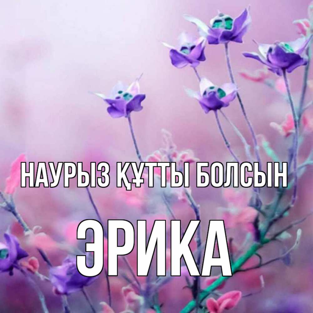 Күн сайын ашық хат с именем, Эрика Наурыз құтты болсын наурыз  2 Онлайн тегін жүктеп алу тілектері бар керемет карта 