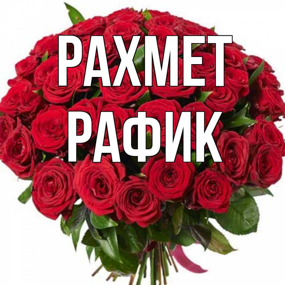 Күн сайын ашық хат с именем, РАФИК рахмет букет красных роз Онлайн тегін жүктеп алу тілектері бар керемет карта 