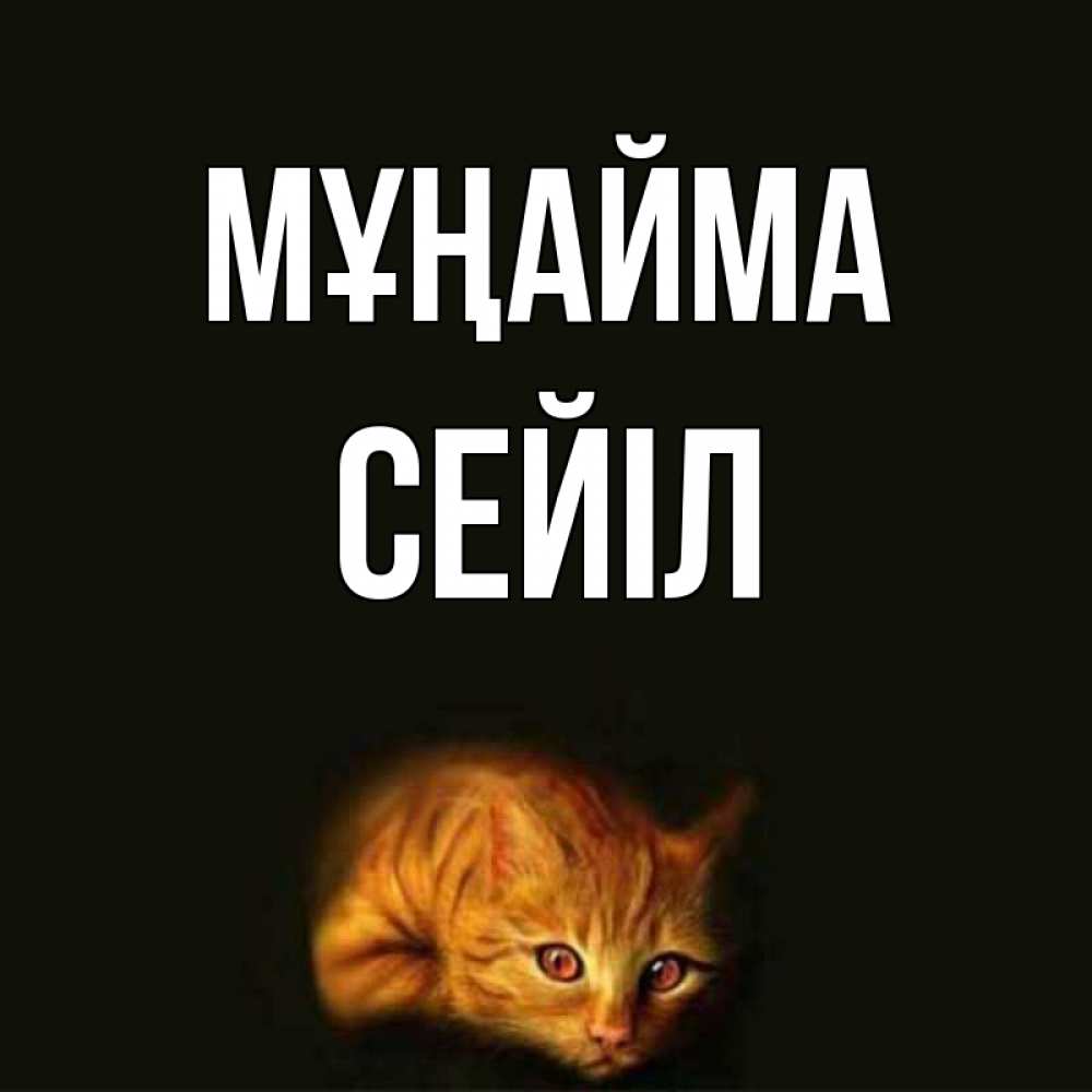 Күн сайын ашық хат с именем, СЕЙІЛ Мұңайма лежащий кот в темноте Онлайн тегін жүктеп алу тілектері бар керемет карта 