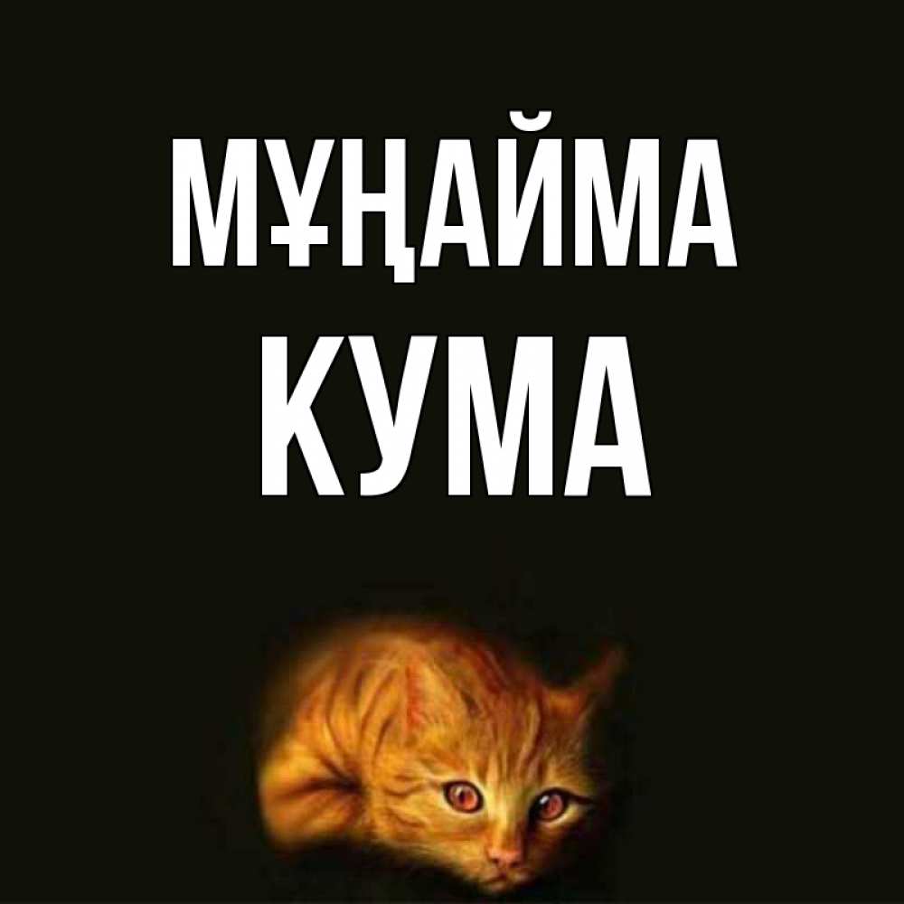 Күн сайын ашық хат с именем, Кума Мұңайма лежащий кот в темноте Онлайн тегін жүктеп алу тілектері бар керемет карта 