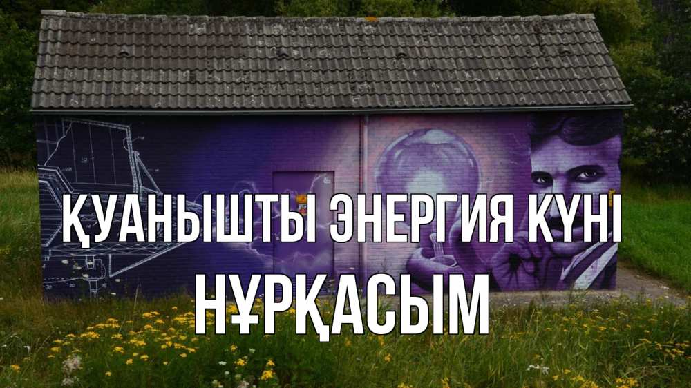 Күн сайын ашық хат с именем, НҰРҚАСЫМ Қуанышты энергия күні молнии, Тесла Онлайн тегін жүктеп алу тілектері бар керемет карта 
