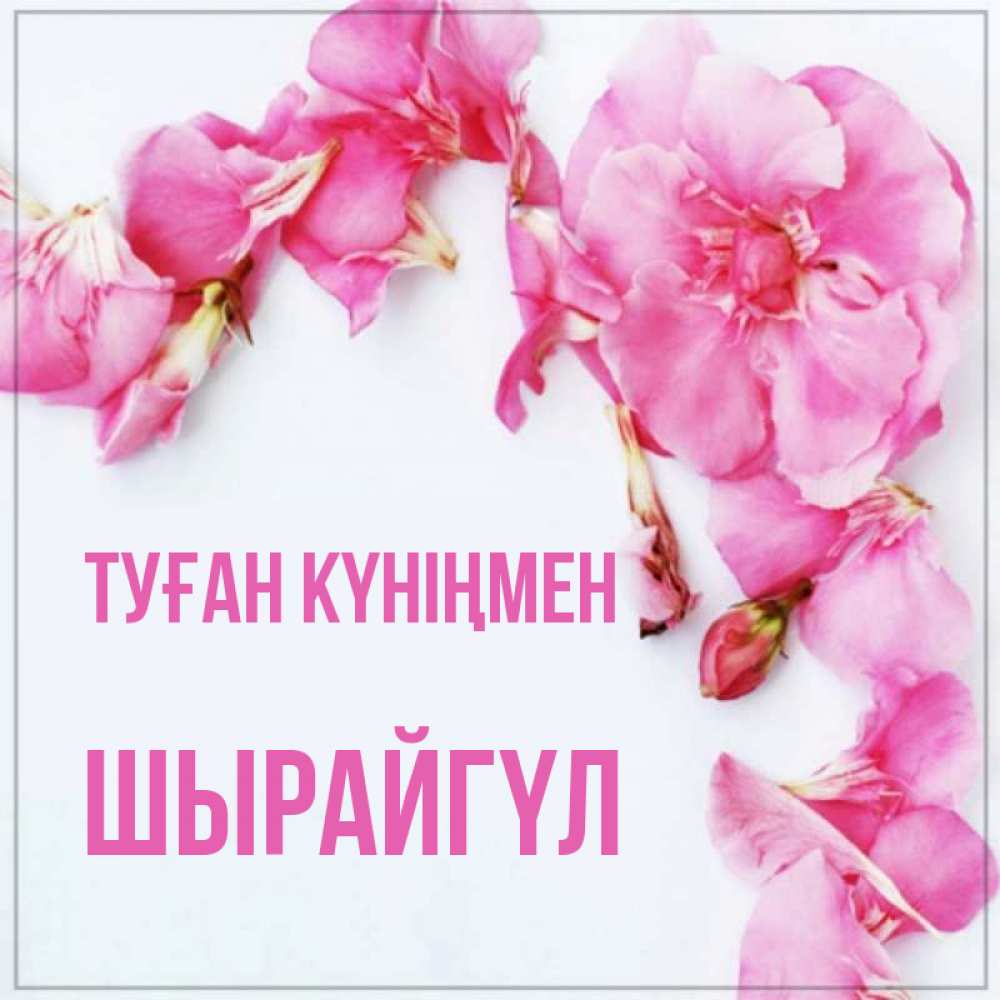 Күн сайын ашық хат с именем, ШЫРАЙГҮЛ Туған күніңмен Красивая открытка для поздравления с днем рождения Онлайн тегін жүктеп алу тілектері бар керемет карта 