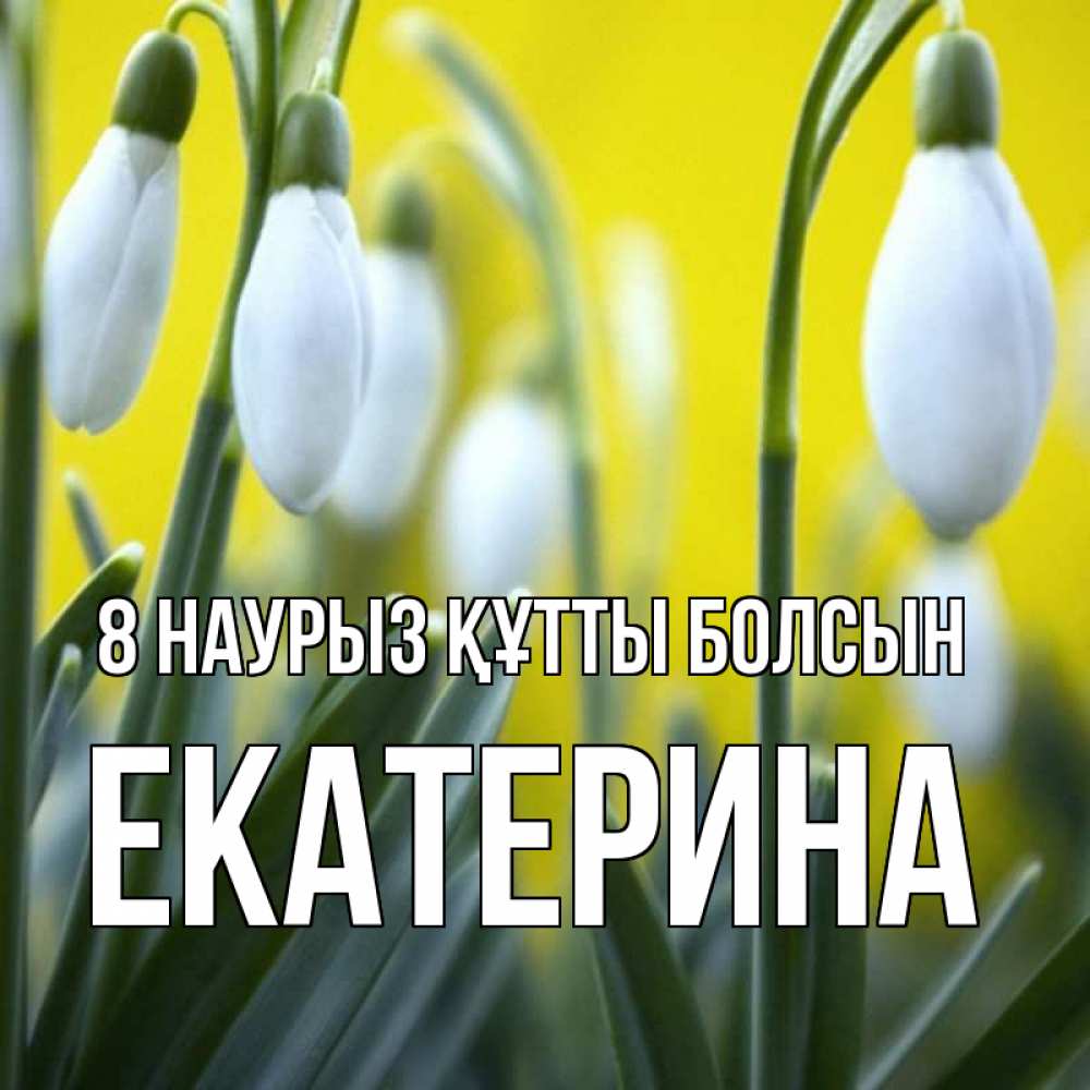 Күн сайын ашық хат с именем, Екатерина 8 наурыз құтты болсын весенние цветы Онлайн тегін жүктеп алу тілектері бар керемет карта 