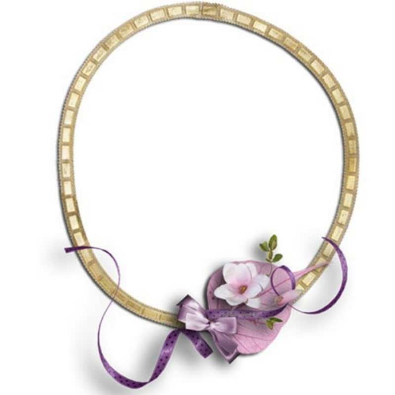 Открытка Рамочка с белым цветком и сиреневыми илстьями  золотая рамочка  Туған күнің құтты болсын 