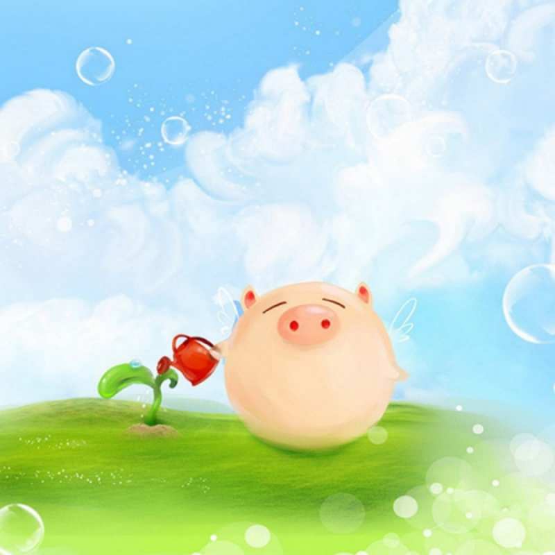 Открытка летнее настроение  позитивная свинюшка  Сен туралы ойлап жатырмын 