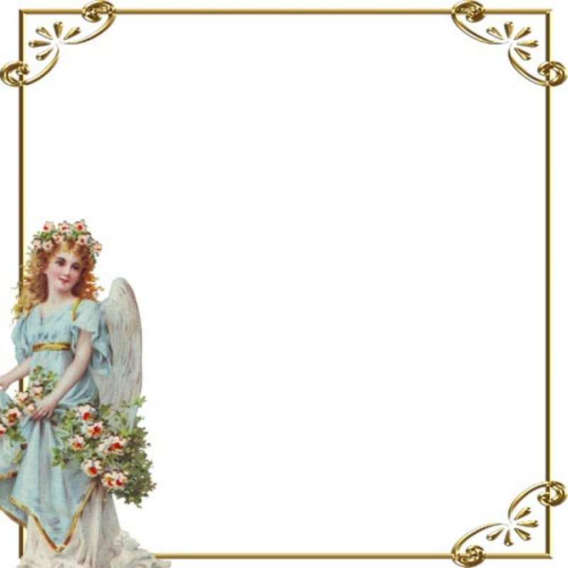 Открытка ангел в голубом платье и венке из цветов  с именинами от девушки ангела  Туған күнің құтты болсын 