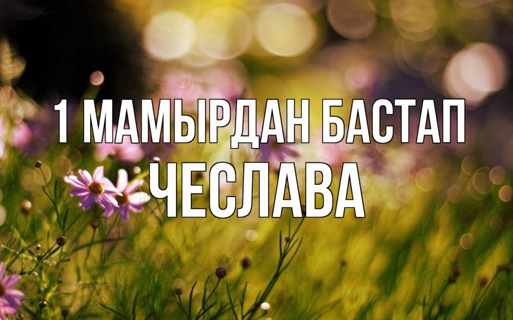 Күн сайын ашық хат с именем, Чеслава 1 мамырдан бастап С 1 мая Онлайн тегін жүктеп алу тілектері бар керемет карта 