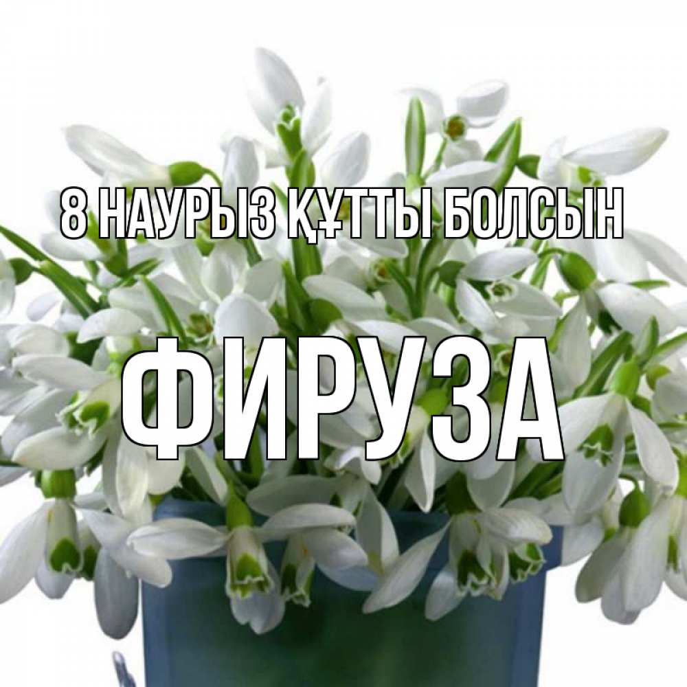 Күн сайын ашық хат с именем, ФИРУЗА 8 наурыз құтты болсын цветы к международному женскому дню Онлайн тегін жүктеп алу тілектері бар керемет карта 