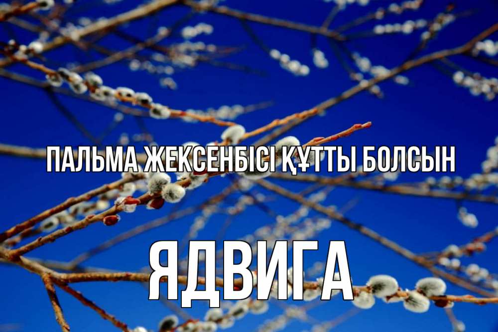 Күн сайын ашық хат с именем, Ядвига Пальма жексенбісі құтты болсын верба Онлайн тегін жүктеп алу тілектері бар керемет карта 