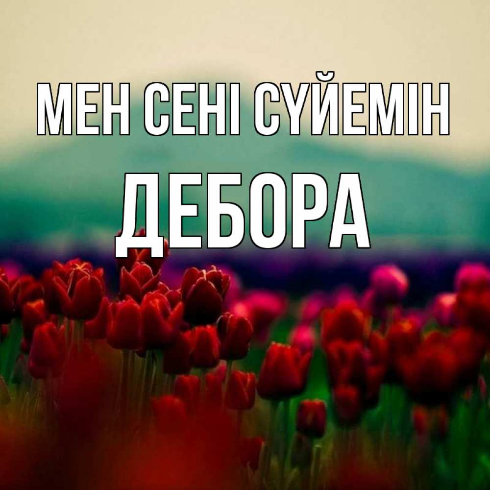 Күн сайын ашық хат с именем, Дебора Мен сені сүйемін тюльпаны 4 Онлайн тегін жүктеп алу тілектері бар керемет карта 