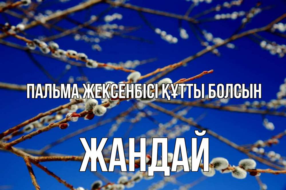 Күн сайын ашық хат с именем, Жандай Пальма жексенбісі құтты болсын верба Онлайн тегін жүктеп алу тілектері бар керемет карта 