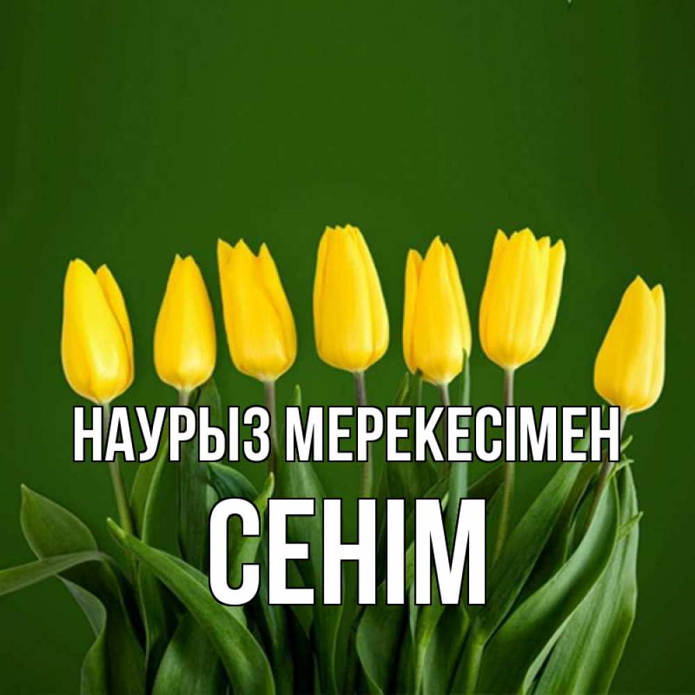 Күн сайын ашық хат с именем, СЕНІМ Наурыз мерекесімен желтого цвета 3 Онлайн тегін жүктеп алу тілектері бар керемет карта 