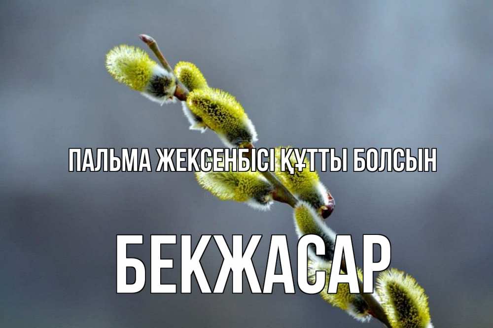 Күн сайын ашық хат с именем, Бекжасар Пальма жексенбісі құтты болсын верба Онлайн тегін жүктеп алу тілектері бар керемет карта 