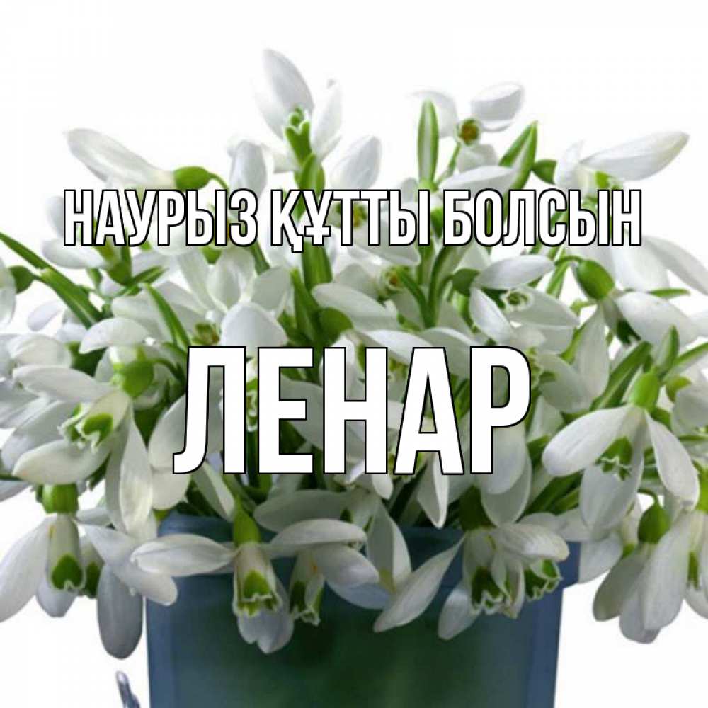 Күн сайын ашық хат с именем, Ленар Наурыз құтты болсын цветы к наурызу Онлайн тегін жүктеп алу тілектері бар керемет карта 
