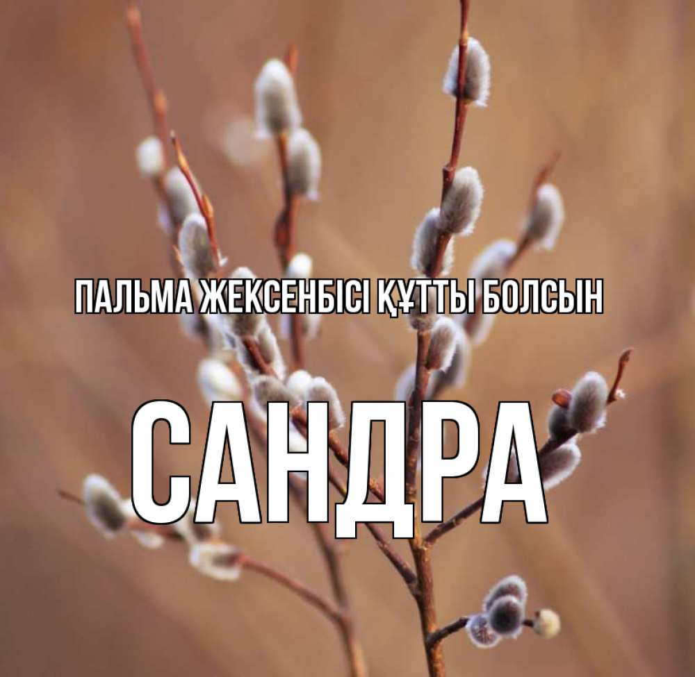 Күн сайын ашық хат с именем, Сандра Пальма жексенбісі құтты болсын верба Онлайн тегін жүктеп алу тілектері бар керемет карта 