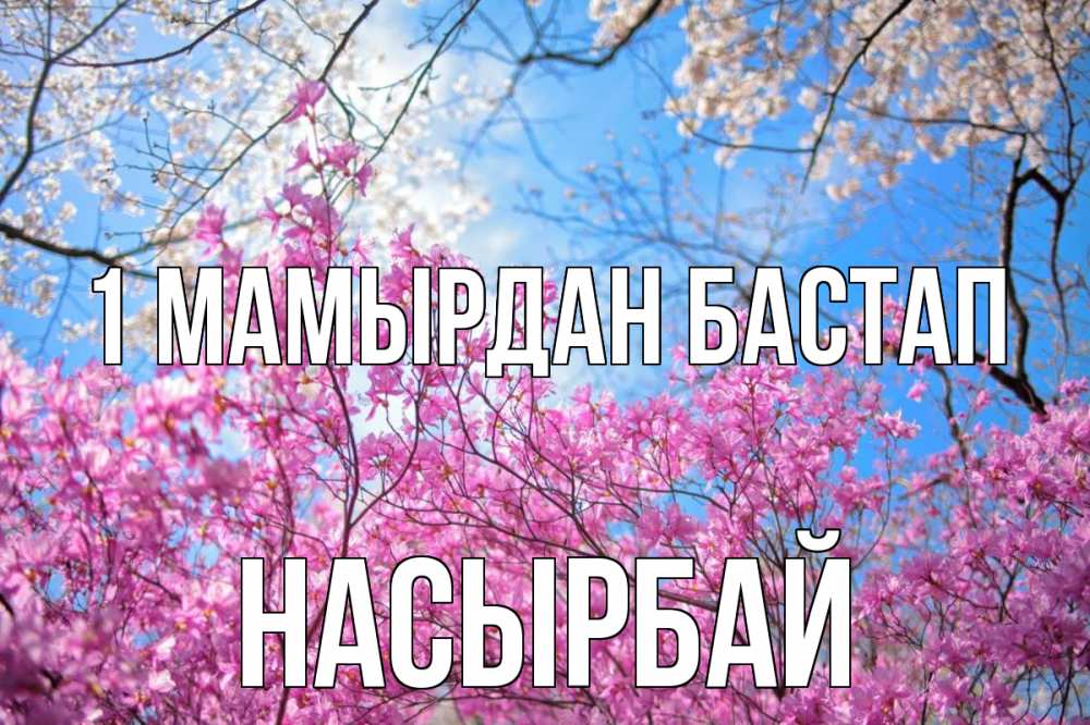 Күн сайын ашық хат с именем, Насырбай 1 мамырдан бастап С 1 мая Онлайн тегін жүктеп алу тілектері бар керемет карта 