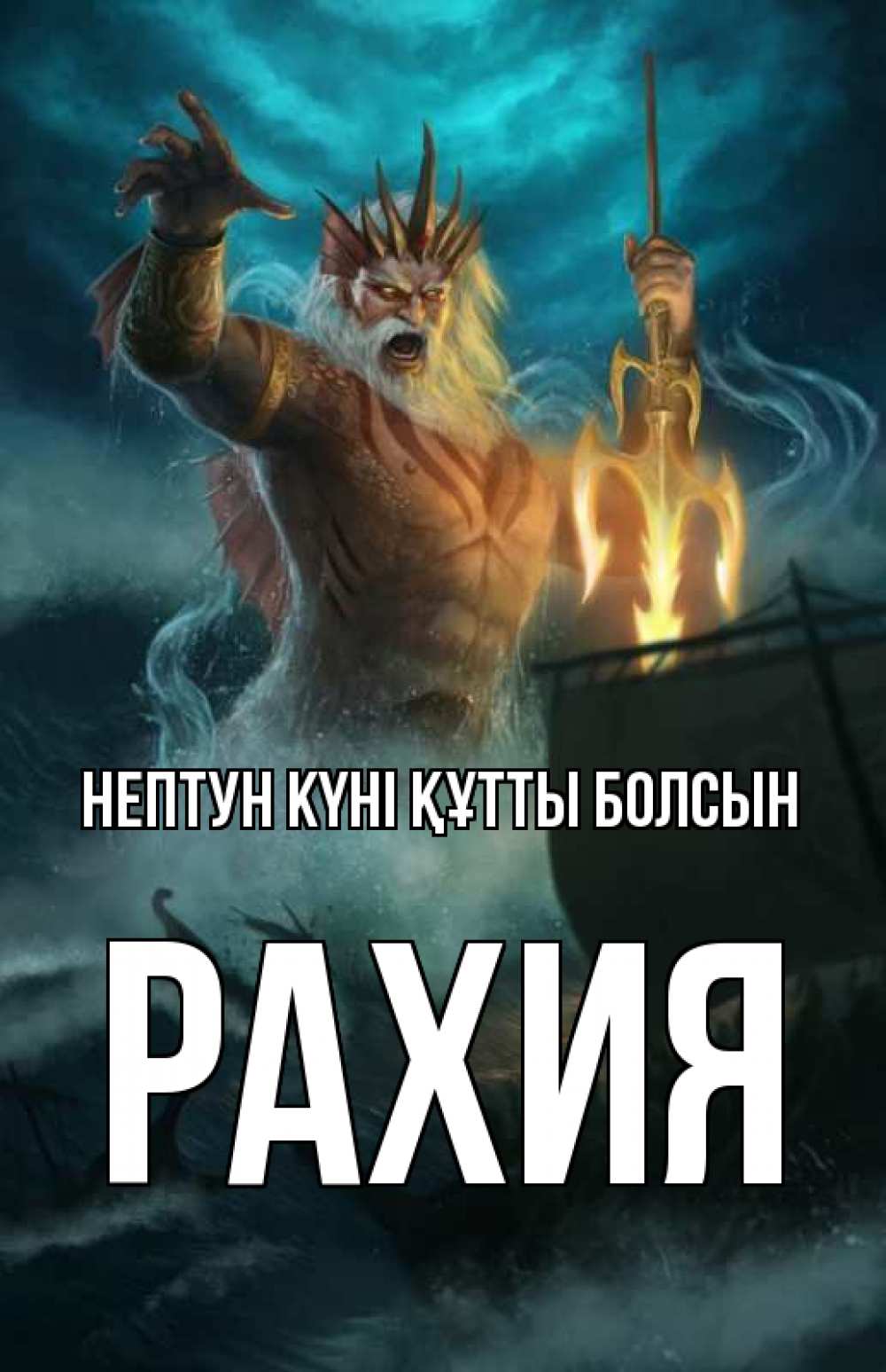 Күн сайын ашық хат с именем, РАХИЯ нептун күні құтты болсын с днем Нептуна Онлайн тегін жүктеп алу тілектері бар керемет карта 