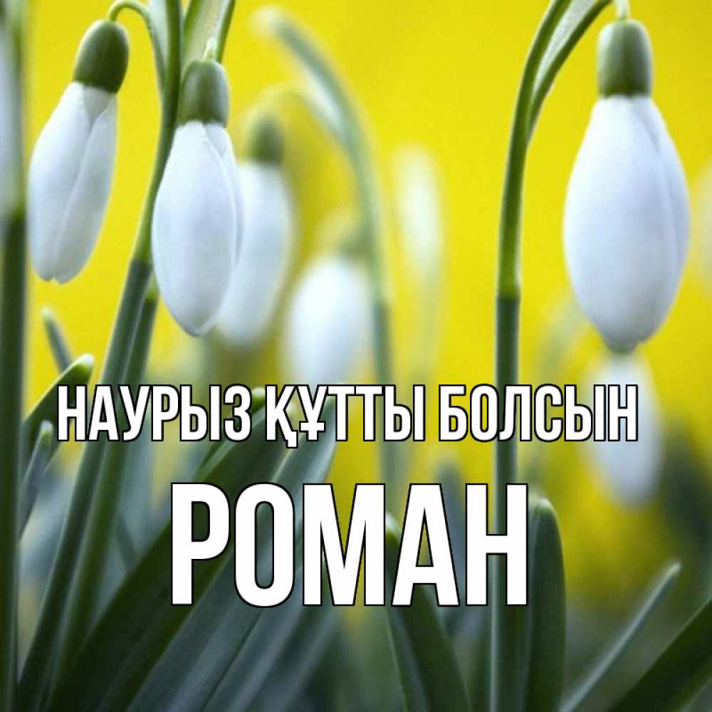 Күн сайын ашық хат с именем, Роман Наурыз құтты болсын весенние цветы Онлайн тегін жүктеп алу тілектері бар керемет карта 