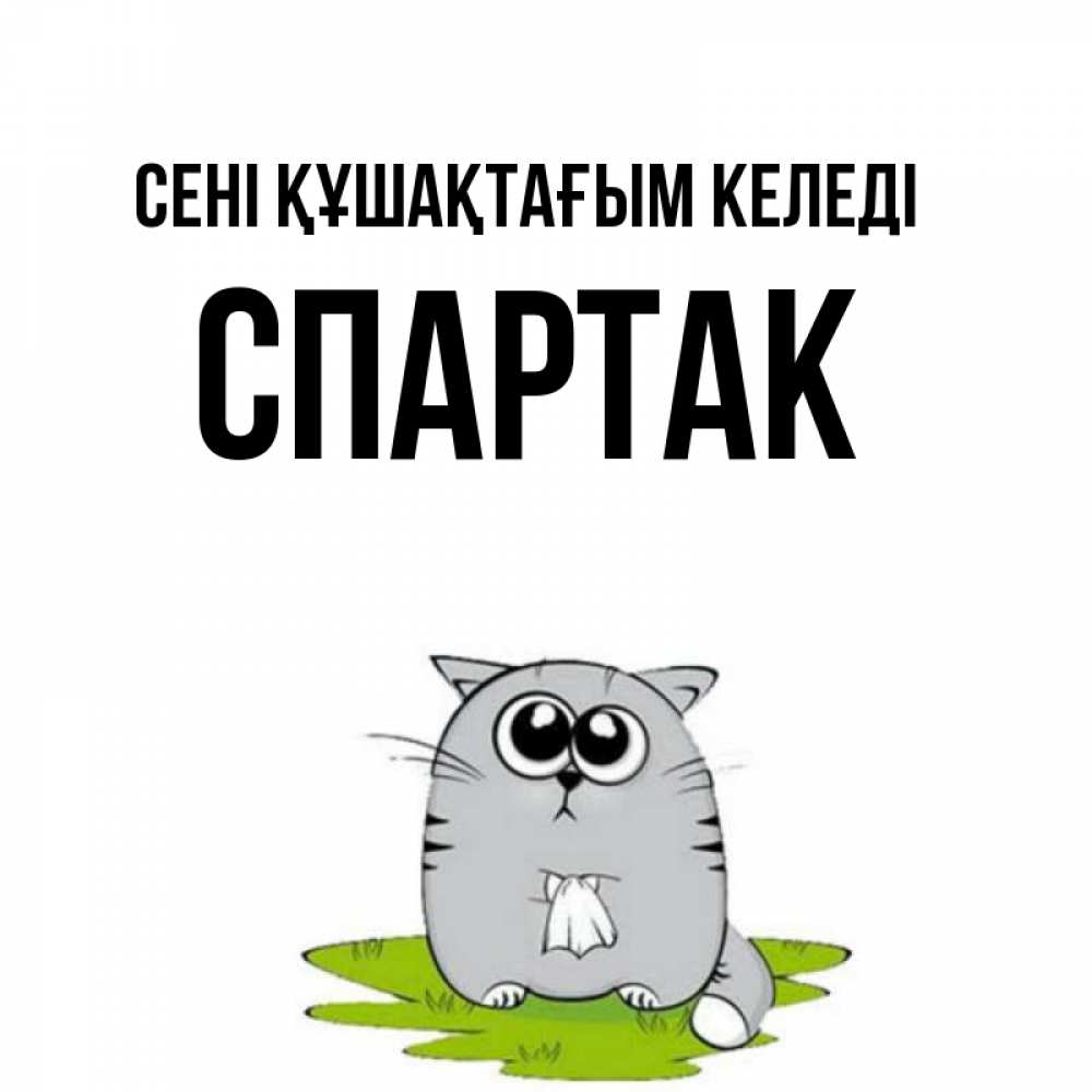 Күн сайын ашық хат с именем, Спартак сені құшақтағым келеді котик теребит платочек сидя на травке Онлайн тегін жүктеп алу тілектері бар керемет карта 