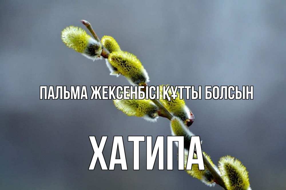 Күн сайын ашық хат с именем, ХАТИПА Пальма жексенбісі құтты болсын верба Онлайн тегін жүктеп алу тілектері бар керемет карта 