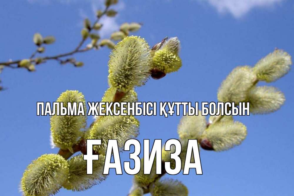 Күн сайын ашық хат с именем, ҒАЗИЗА Пальма жексенбісі құтты болсын верба Онлайн тегін жүктеп алу тілектері бар керемет карта 