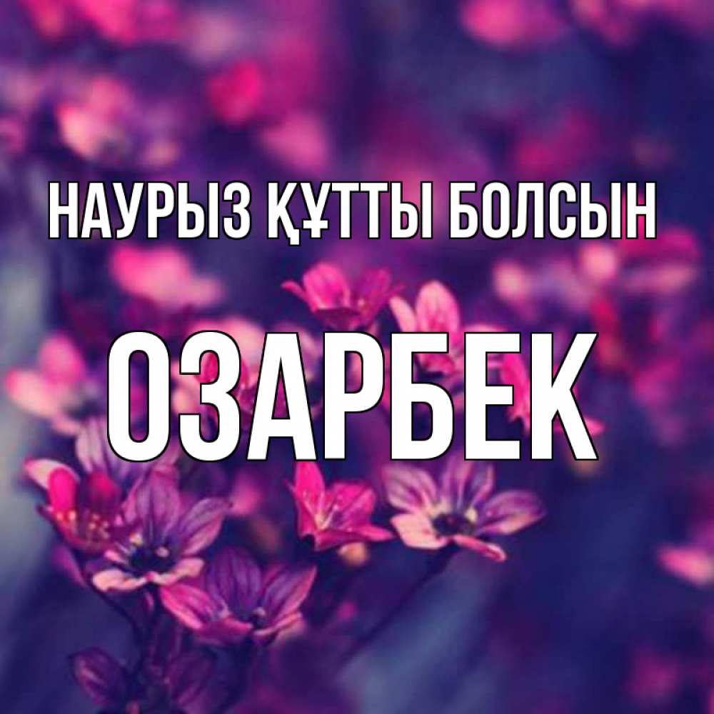 Күн сайын ашық хат с именем, ОЗАРБЕК Наурыз құтты болсын небольшие цветы 1 Онлайн тегін жүктеп алу тілектері бар керемет карта 