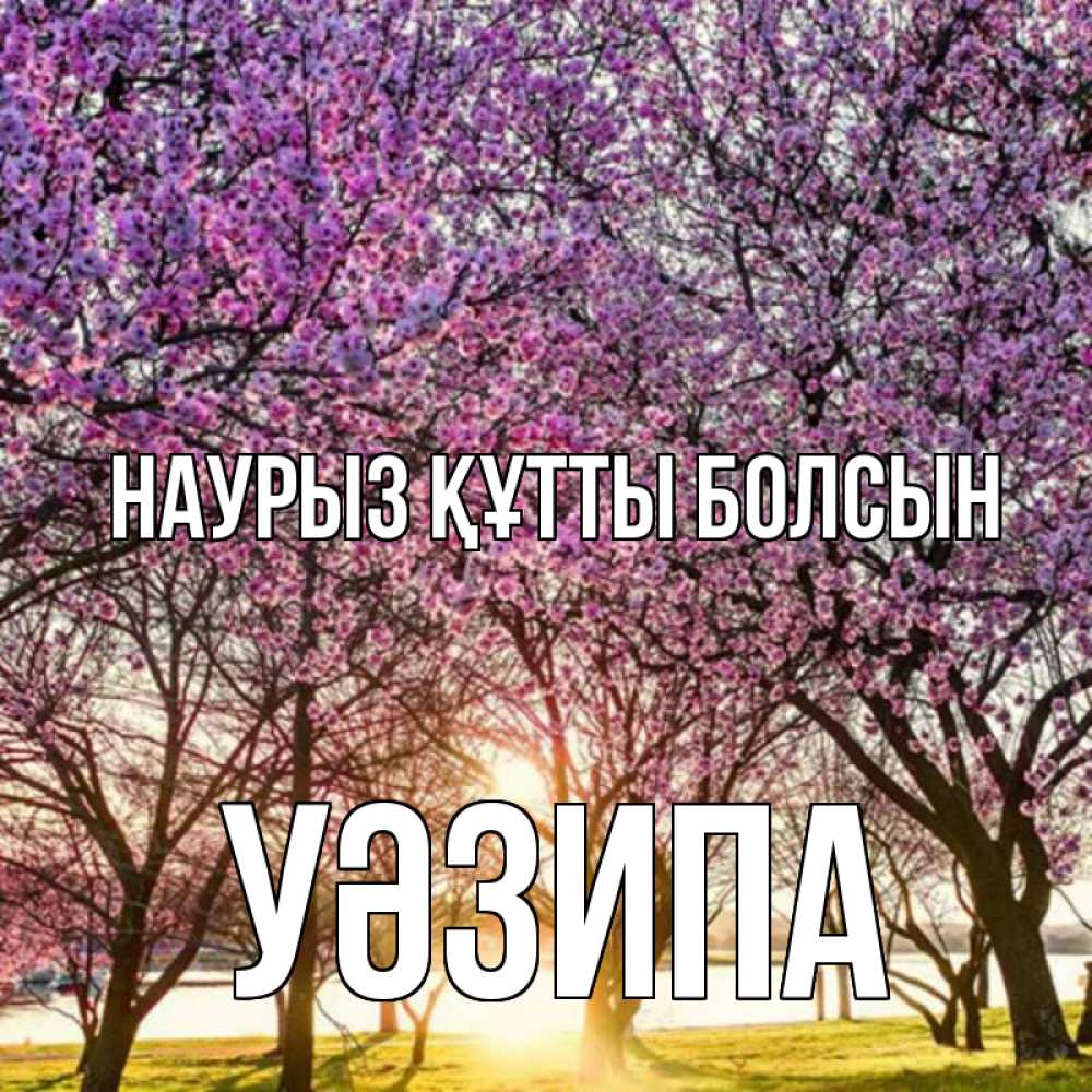 Күн сайын ашық хат с именем, УӘЗИПА Наурыз құтты болсын наурыз Онлайн тегін жүктеп алу тілектері бар керемет карта 