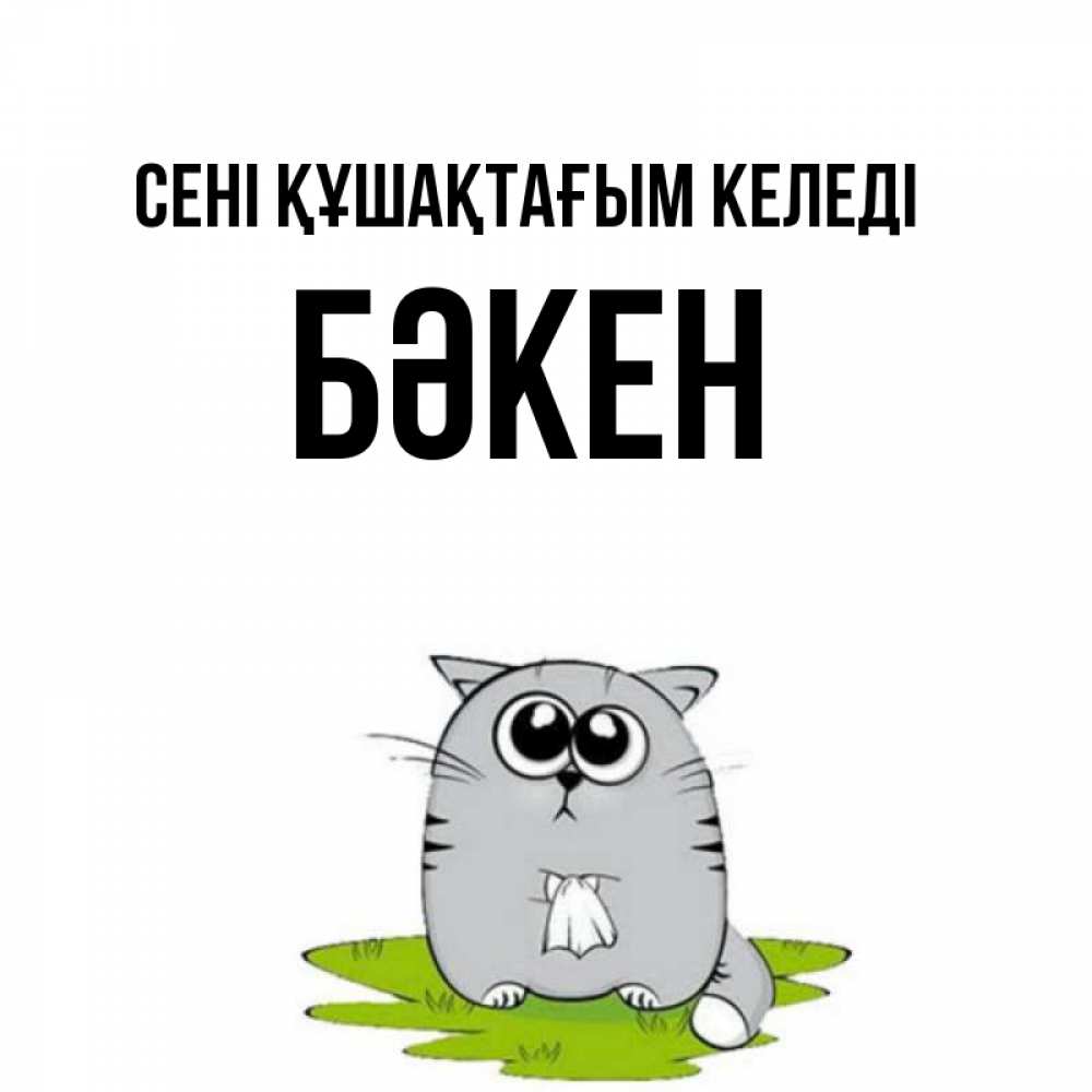 Күн сайын ашық хат с именем, Бәкен сені құшақтағым келеді котик теребит платочек сидя на травке Онлайн тегін жүктеп алу тілектері бар керемет карта 