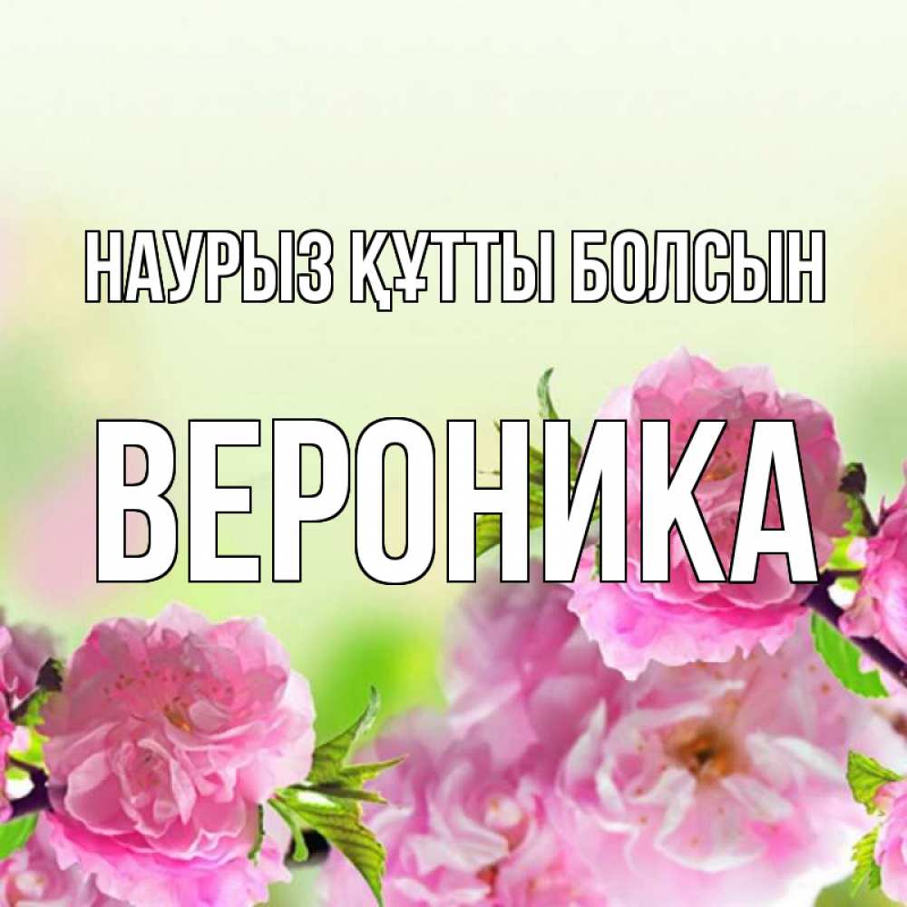 Күн сайын ашық хат с именем, Вероника Наурыз құтты болсын цветы Онлайн тегін жүктеп алу тілектері бар керемет карта 