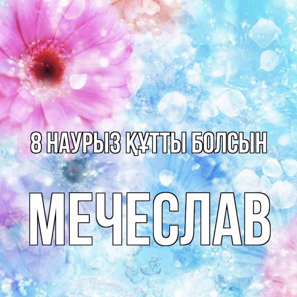 Күн сайын ашық хат с именем, Мечеслав 8 наурыз құтты болсын цветы Онлайн тегін жүктеп алу тілектері бар керемет карта 